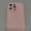 Designed for iPhone Case with Camera Protection Simple,Full Bumper Drop Protection Shockproof Solid Color Rubber Phone Cover Case (Pink,iPhone 14 Pro)