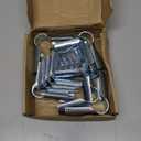 90 Degree 3-Way Pipe Connector, Stainless Steel End Rail Clamps, 1 in O.D., Chain Link Fence Fittings with Bolts and Nuts (6 Set)