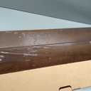 Forbena 36 Inch Picture Ledge Shelf, Floating Nursery Shelves for Wall | Solid Wood Material | Lip Edge | Ideal for Living Room Kids Bedroom Office Photo Frame Display | Walnut Brown | 4 Pack, 36 x 4.5 Inch