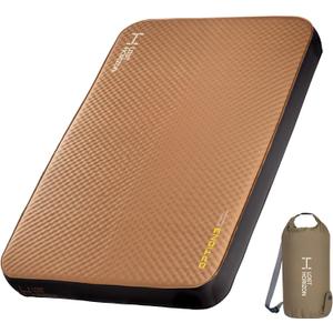LOSTHORIZON Air & Foam Camping Mattress, Self-Inflating Sleeping Pad, 4.5" Thick, with Air Pump, Queen