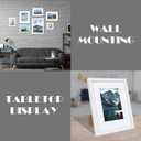 Hongkee 5x5 Picture Frame with Real Glass - Display Pictures 4x4 with Mat or 5 x 5 without Mat, Photo Frame for Wall or Table Top Display(White, 3 Pack)