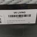 VKLIVING 8'x10' Outdoor Patio Rug, Grey-Floral, Waterproof, Modern Style, Flat Woven, Floral Pattern, Polypropylene, Area Rug, Spot Clean Only