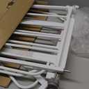 Regalo Safety 29-49" Easy Step Extra Wide Baby Gate for Doorways & Bottom of Stairs, Pressure Mounted Safety Gate with Door for Babies, Toddlers & Pets, White