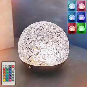 Water Ripple Table Lamp USB Globe Night Light with Remote Control, Romantic Atmosphere Ocean Light Projector for Photography, Vlog, Party, Bedroom, Home Holiday Presents