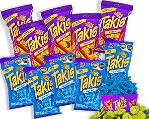 Takis Chips Blue Heat Takis Chips 56g and 5 Takis Fuego Pack of 40, Best Before Date 02/24/2026, 1oz 