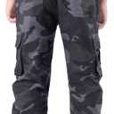 Boys Cargo Joggers Drawstring Jogging Pants Kids Elastic Waist Trousers 5-14 Years (9-10 Years, Camo Blue)