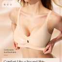 ProKloud Bras for Women No Underwire Wireless Jelly Bras Full Coverage Seamless Push Up Bralettes Support Tshirt Bra (L)