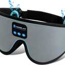 Sleep Mask with Bluetooth Headphones,3D Sleep Mask Wireless Music Eye Mask for Side/Supine Sleepers, with Slim Stereo Speakers,Bluetooth Sleep Headphones,Perfect for Sleeping,Gifts for Women/Men Grey