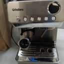 Espresso Machine with Grinder,20 Bar,44 Grind Setting,Milk Frother | Stainless Steel Coffee Machine, Easy-Clean, PID Temp Control, Built-in Grinder, Latte, Cappuccino, Americano & Hot/Cold Brew
