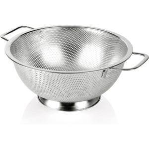 Colander Stainless Steel 3-Quart, Strainer for Kitchen Food, Dishwasher Safe