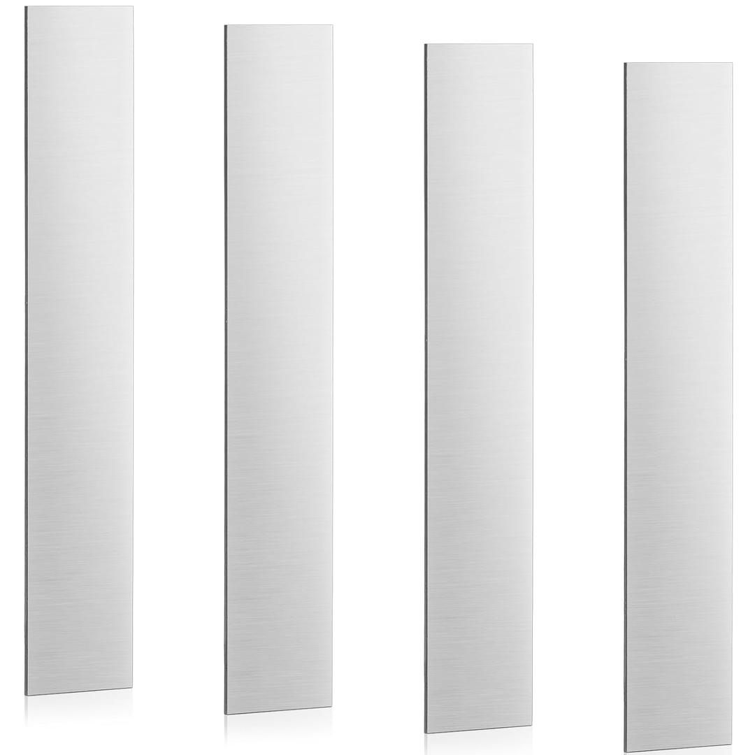 Gisafai 4 Pcs Pure Nickel Strip Nickel Anode Plating Kit Anode Sheet for Electroplating and DIY Plating Experiment (0.04 x 1 x 6 Inches)