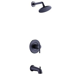 Glacier Bay Dorind Single-Handle 1-Spray Tub and Shower Faucet in Matte Black (Valve Included)