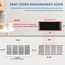 20x10 Return Air Grille (Duct Opening Size), Air Return Vent Cover, AC Vent Cover, Cold Air Return Vent Cover, Flat Return Air Grilles, Outer Dimensions:21.75"W x 11.75"H (20"W x 10"H, Duct Opening)