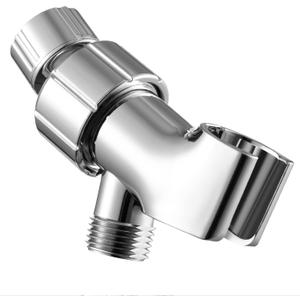 OFFO Shower Head Holder for Handheld Shower Head, Adjustable Shower Arm Mount for Connecting Shower Arm and Shower Hose, 1/2 Inch IPS Female Inlet and Male Outlet, Chrome Finish