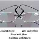 Viseng Set of 2 Rimless reading glasses titanium metal ultra light Readers of Men Women