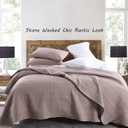 Oversized King Quilt Set, Cameo Rose California King Quilt Classic Geometric Spots Stitched Pattern, Stone-Washed Ultra Soft Lightweight Quilted Bedspread Cal King for All Season, 3 Pieces