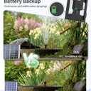 POPOSOAP 6.5W Solar Pond Filter Built-in Battery Backup, Solar Water Fountain Pump with Pond Filter, 8 Nozzles & PVC Tubing for Bird Bath, Small Ponds, Fish Tanks, Water Features P3065D