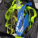 20ft Portable Outdoor Badminton Net Set for Driveway Backyard, Beach, Park with Durable Anti-Sag PE Net, Heavy Duty Steel Poles, 4 Badminton Rackets, 3 Shuttlecocks and 600D Carry Bag (Black + Yellow)