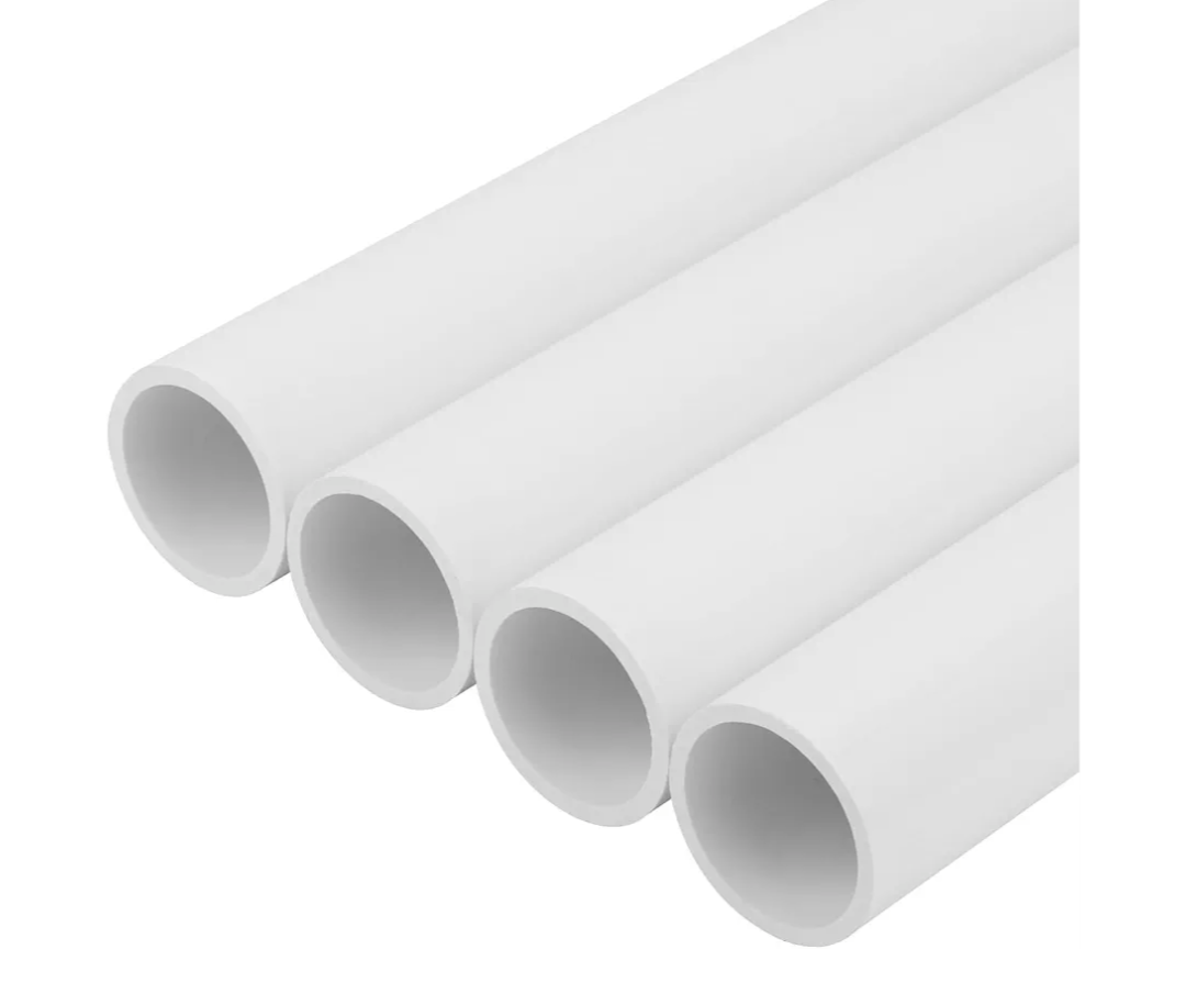 4Pcs 1-1/2 Inch PVC Pipe 17" Long White Sch40 Industrial PVC Pipes for Home DIY, Greenhouse, Garden, Farm, Workshop, Furniture Grade(1.50" x 17"L)