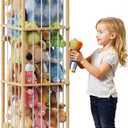 Brelley Stuffed Animal Storage Zoo Wood Toy Storage Organizer with Drawer, Large Toy Chest Stuffed animal holder for Kids Nursery Playroom Bedroom