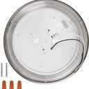 LB72170 LED Flush Mount Ceiling Light, 10 inch, 17W (120W Equivalent) Dimmable 1350lm, 4000K Cool White, Brushed Nickel Round Lighting Fixture for Kitchen, Hallway, Bathroom, Stairwell