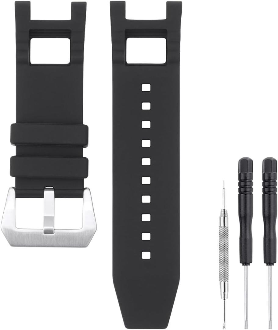 28mm Watch Band Compatible with Invicta, Soft Silicone Rubber Replacement Wrist Strap for Invicta Subaqua Noma III Watch Straps