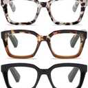 Readers for Women Fashion Style Square Reading Glasses with Spring Hinge Blue Light Blocking for Men Ladies