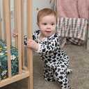 UNIFACO Baby Girls Boys Footed Pajamas One-Piece Sleeper Snug Fit Sleep and Play Zip Front Footie Romper 0-12 Month