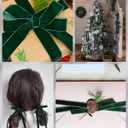 Vintage Forest Green Velvet Ribbon 3/8 Inch Wide 50 Yards for Christmas Tree Gift Wrapping Flower Bouquet Home Decoration DIY Projects