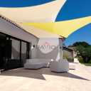Patio Paradise 10' x 12' Sun Shade Sail Rectangle Canopy Patio Cover Sunlight Block Awning Heavy Duty Commercial Grade for Backyard Lawn Garden Outdoor Activities, Beige
