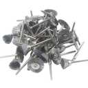50 Pcs Assorted Wire Brush Set 1/8'' Shank Various Shape Stainless Steel Wire Brushes for Rotary Tools