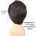 Short Brown Men Wig with Msutache and Sunglasses for 70s 80s Costume Cosplay Halloween Party