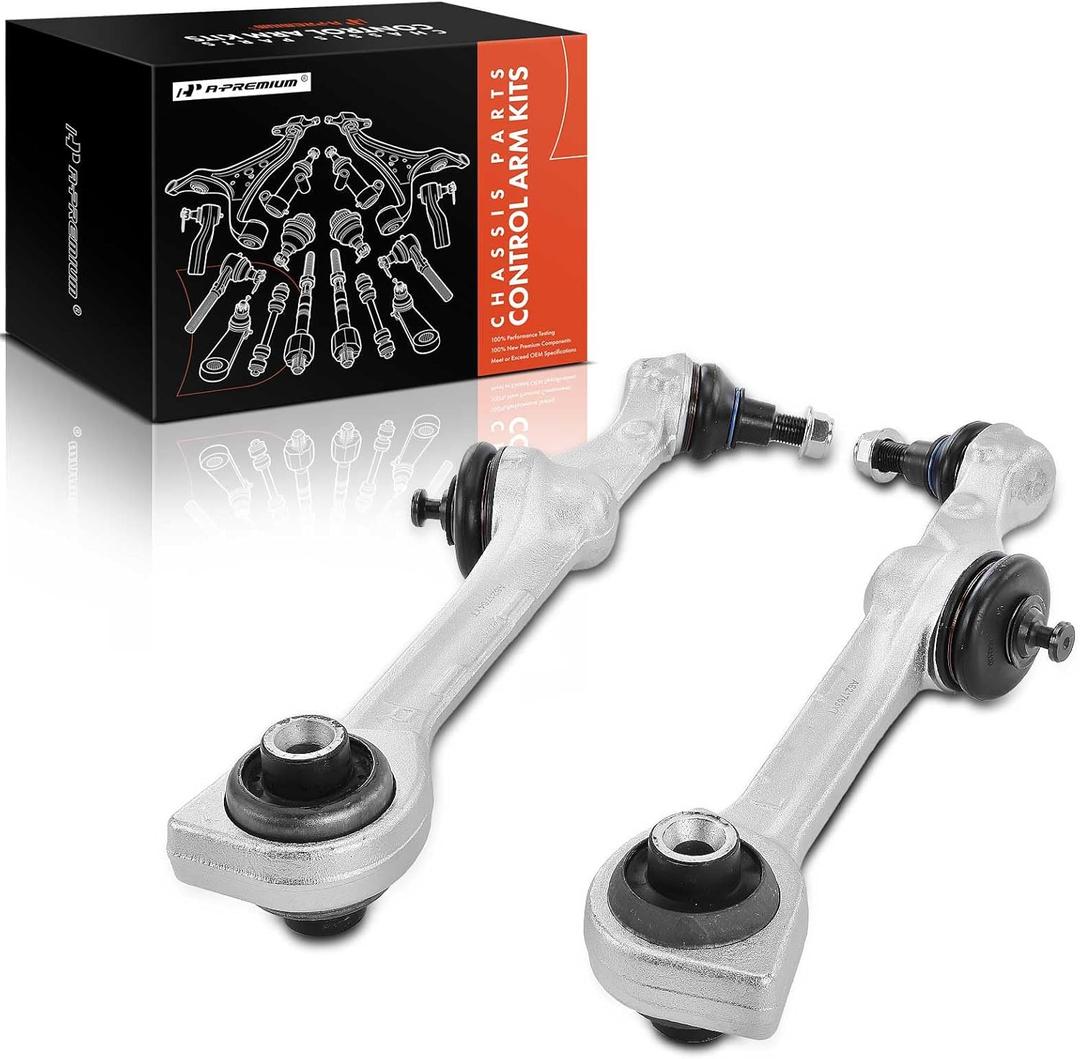 A-Premium 2 x Front Rearward Lower Control Arm, with Ball Joint & Bushing, Compatible with Mercedes-Benz S400 10-13, S450 08-11, S550 S600 S65 AMG 07-13, S63 AMG 08-13, RWD