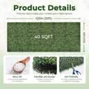 Artificial Boxwood Backdrop Roll: 48"x120" (40 sqft) UV-Anti Greenery Faux Grass Hedge for Indoor Outdoor Green Wall Decor, Patio Privacy Screen, Garden Fence Covering