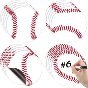 20 Pcs 7 Inch Baseball Magnets for Lockers Decoration Large Baseball Magnets Bulk with Black Markers for Senior Night 2026 Sports Themed Party Favors Banquet Exchange Gifts