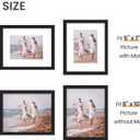 upsimples 8x10 Picture Frame Set of 10, Display Pictures 5x7 with Mat or 8x10 Without, Multi Photo Frames Collage for Wall or Tabletop Display, Black