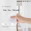 NICETOWN Non-See-Through Patio Sliding Door Curtain, W100 x L96 in, Privacy & Light Filtering Room Divider, Curtian for Sliding Glass Door, Bedroom, Living Room Big Window Treatments, White, 1 Panel