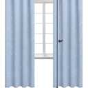 BGment Star Room Darkening Curtains for Kids Bedroom - Grommet Thermal Insulated Silver Star Print Kids Curtains for Living Room, Set of 2 Panels, Baby Blue, 52 x 84 Inch