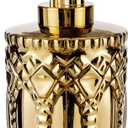 12 oz Ceramic Soap Dispenser with Pupm,Refillable Liquid Hand Soap Dispenser for Bathroom,Premium Kitchen Dispenser (Gold)