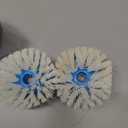 MR.SIGA Soap Dispensing Palm Brush, Kitchen Brush for Dish Pot Pan Sink Cleaning, Pack of 2, Navy/Blue