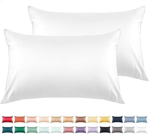 Warmstar Cotton Pillow Cases King Size Set of 2, 600 Thread Count Pillowcases 20x36 Inches, Soft Long Staple Cotton Pillowcases Breathable with Envelope Closure,White
