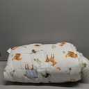 david's kids Toddler Nap Mat with Pillow and Minky Fleece Blanket, Ultra Soft Slumber Bags for Kids, Perfect for Preschool, Daycare, Kids Sleeping Bags with Rollup Design, 50"x20", Woodland Animals