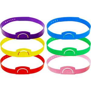 HOOJOJO 6 Pcs Guess Who Game Headbands (6 Colours), Can Insert Card, Headbands Board Games for Family Game Night, Party Activities for Adults and Kids