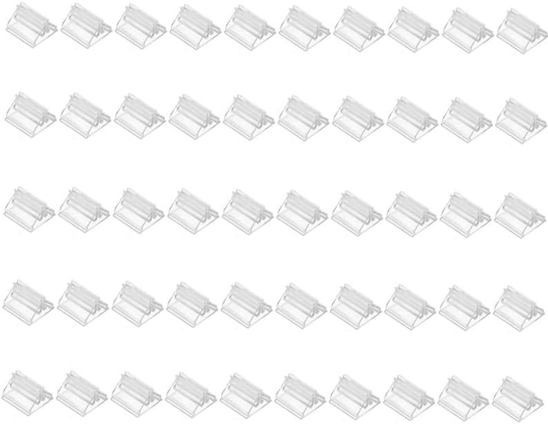 50 Pcs Clear Card Stands, Triangular Display Holders for Game Cards, Photos, Menus, Table Number Signs - Transparent Acrylic Card Holders for Board Games & Decor