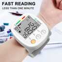 KIKEANG Wrist Blood Pressure Monitor, Rechargeable Bp Cuff Wrist & Accurate 2x99 Data Large LCD Screen Display for Home/Trave/Office Use