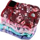 Washable Reusable Female Dog Diapers(5 Pack) Medium Doggie Puppy & Doggy Dog Diaper, Period Panties in Heat Medium Butterflies and Dragonflies
