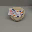 Nook Theory 4 Pack Bamboo Bowls - Alternative to Plastic Bowl, 18 Oz Reusable, Shatterproof Dinnerbowl, Dishwasher Safe - Not Microwavable Bamboo Dishes (Space)