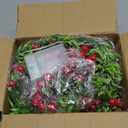 Joyhalo Christmas Garland with Lights Battery Operated - 5.6ft 20 LED Red Berry Lighted Christmas Garland, Christmas Decorations Prelit Garland Indoor Outdoor Fireplace, Stair, Railing, Mantle Decor (1 pack)