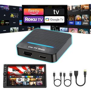 Car TV Mate Pro & Wireless CarPlay HDMI Multimedia Adapter for OEM Wired CarPlay Cars, Fire TV Stick Converter for Screen Throwers/Game Machine/Set-top Box, CarPlay TV Adapter for Phone&HDMI