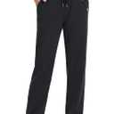 SANTINY Women's Cotton Sweatpants Yoga Lounge Casual Pants Open Bottom Sweat Pants for Women with Pockets (3X-Large, Black)